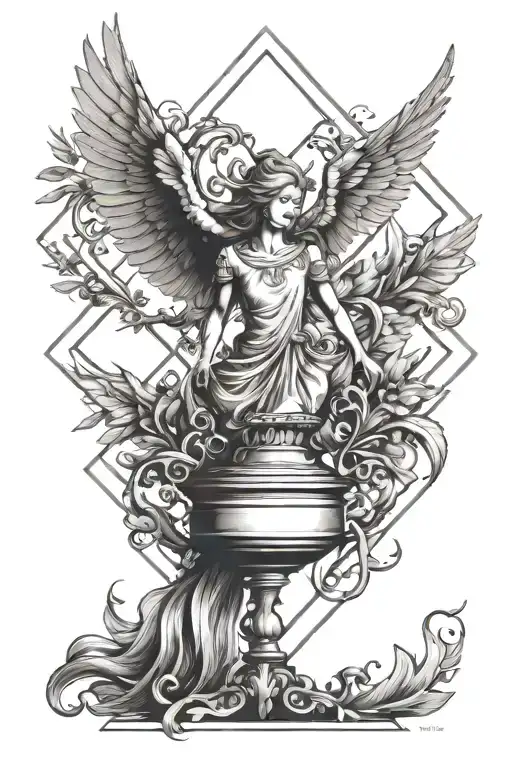 icarus - alice wonderland fall tattoo design idea
