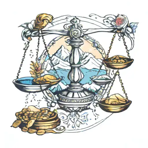 libra,antiquity,Rome,Scandinavia,mountains tattoo design idea