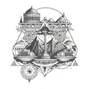 libra,antiquity,Rome,Scandinavia,mountains tattoo design idea