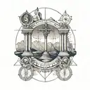 libra,antiquity,Rome,Scandinavia,mountains tattoo design idea