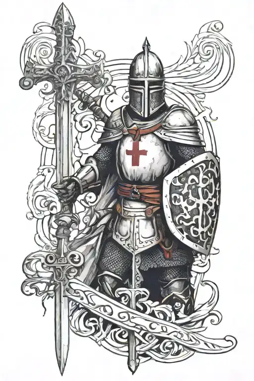 knight templar knight tattoo design idea