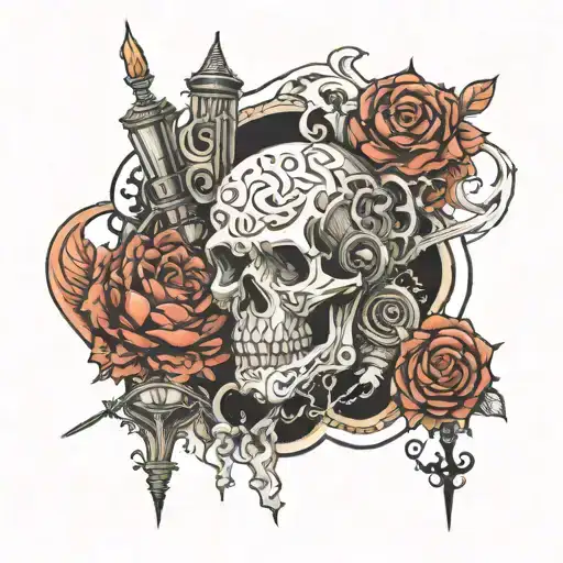 Are you designing a linear tattoo that gives me the underground feel that accommodates theater, rap music, street cultur tattoo design idea