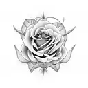 rib cage with roses tattoo design idea