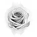 rib cage with roses tattoo design idea