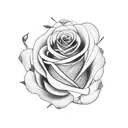 rib cage with roses tattoo design idea