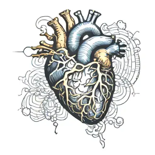 111 baby heart beat line tattoo design idea