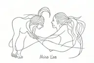 the name alicia-mai and brogan-lee following the contores of my spine tattoo design idea