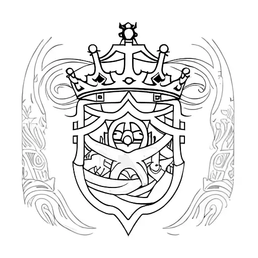 ajedrez ficha del rey y la reina tattoo design idea