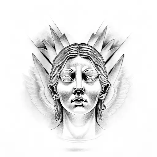 karma sleeve involving weeping angel tattoo design idea