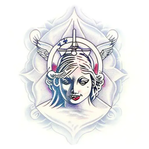 karma sleeve involving weeping angel tattoo design idea