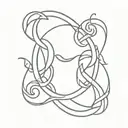 infinity symbol with aries and libra zodiac sign tattoo design idea
