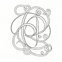 infinity symbol with aries and libra zodiac sign tattoo design idea