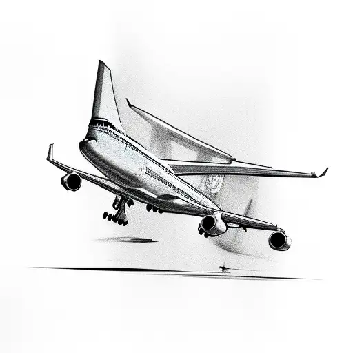 Boeing 747  tattoo design idea