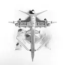 Boeing 747  tattoo design idea