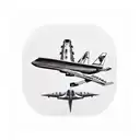 avião Boeing 747  tattoo design idea