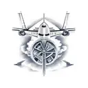 avião Boeing 747  tattoo design idea