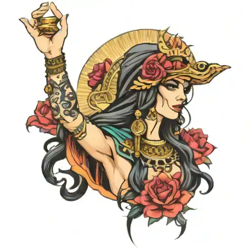 isis godess tattoo design idea