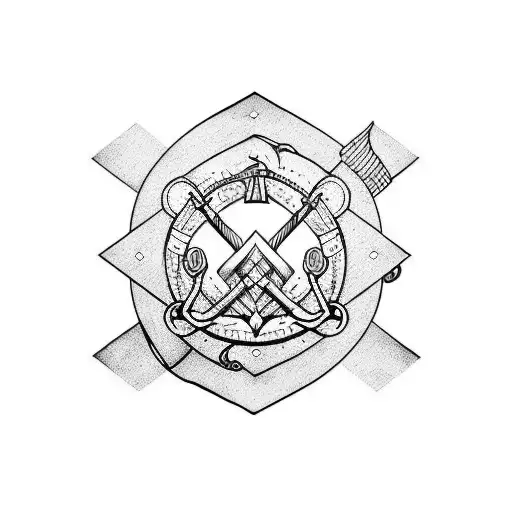 wing and anchor tattoo design idea