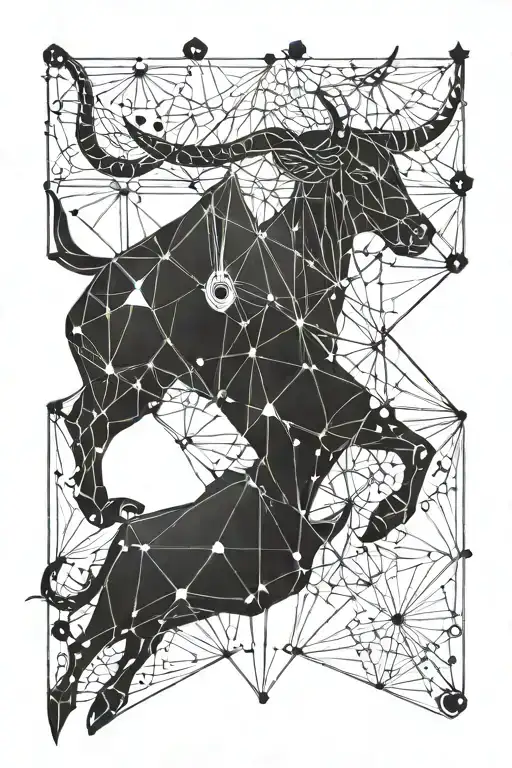 taurus constellation tattoo design idea