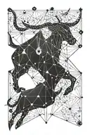 taurus constellation tattoo design idea