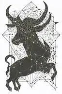 taurus constellation tattoo design idea