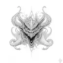 blue dragon tattoo design idea