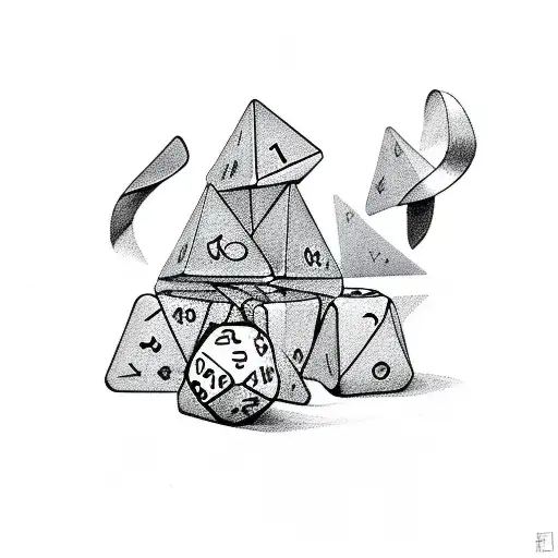dice and cards tattoo design idea