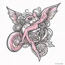 breast cancer  tattoo design idea