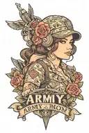 army mom tattoo design featuring tattoo design idea