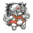 king boo mario tattoo design idea