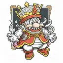 king boo mario tattoo design idea