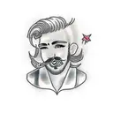sexy hairy gay man  tattoo design idea