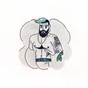 sexy hairy gay man  tattoo design idea