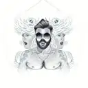 sexy hairy gay men tattoo design idea