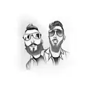 sexy hairy gay men tattoo design idea