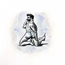 sexy gay man in jockstrap tattoo design idea