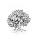 gnarly leafless fig tree  tattoo design idea