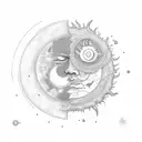 Sun and Moon  tattoo design idea