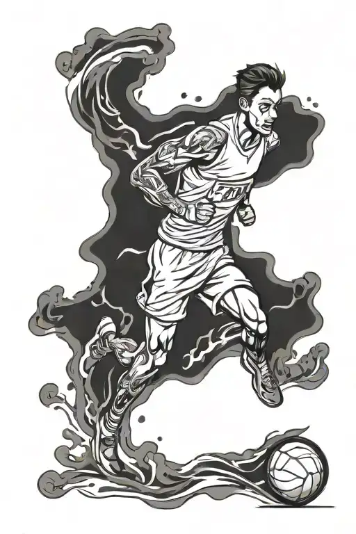 running and sports tattoo design idea