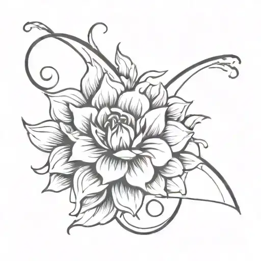 "Please create an artistic and beautiful tattoo design with the word 'Tiam' in Farsi. The design should include the foll tattoo design idea