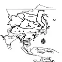 line art of indonesia map tattoo design idea