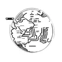 line art of indonesia map tattoo design idea