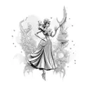 cinderella tattoo design idea