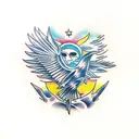 Raven tattoo design idea