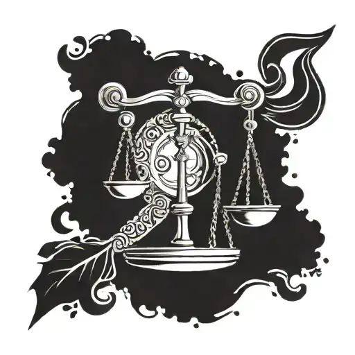 libra omega symbol with 1987 tattoo design idea