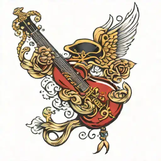 marine corps musician  tattoo design idea