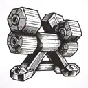  a gym dumbbell tattoo design idea