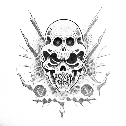 zombie army tattoo design idea