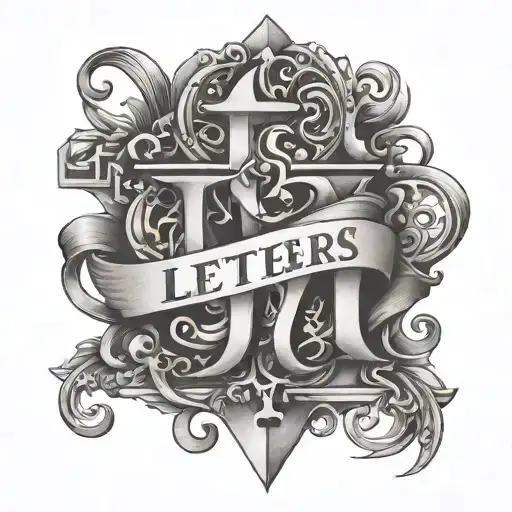 Letters A T R M L tattoo design idea