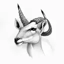 Arabian oryx tattoo design idea
